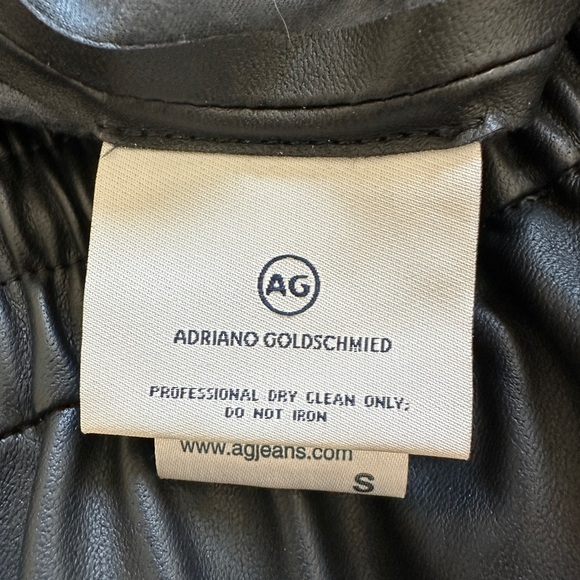 AG Adriano Goldschmied Pleather Nova Sweatpants / Joggers Black Size Small - Picture 10 of 11